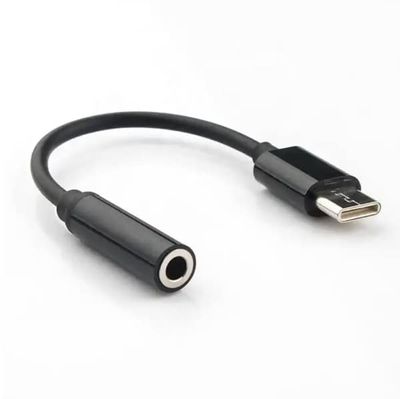 2-pak USB-C til 3,5 mm adapter - Samsung hovedtelefonadapter (S20, S21, S22, S23 og andre) SORT