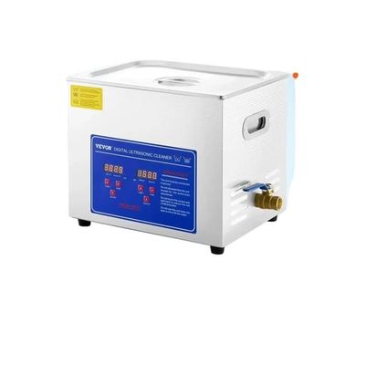 Ultraäänipuhdistin 10 l, 40 kHz digitaalinen ultraäänipuhdistuskone korujen, työkalujen ja lasien lämmityksellä ja ajastimella, 10 litran JPS-40A