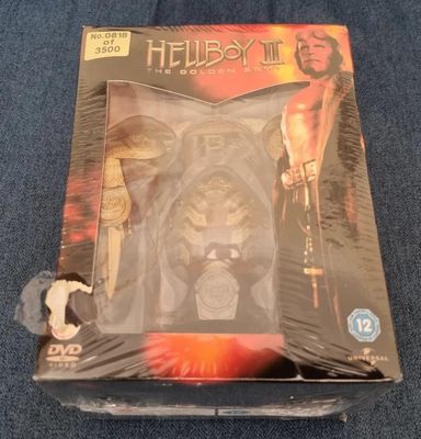 DVD Hellboy II The Golden Army Limited Edition Damaged inc Statue Region 2 Brand New