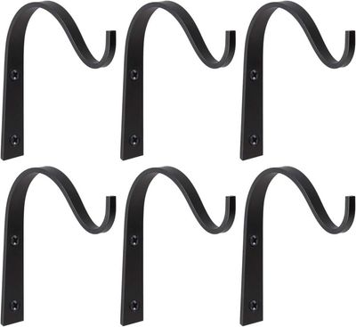 OBOSOE väggkrok järnvajerkrokar för växter och ljus 4/6/10/12-pack metallhängare utomhus inomhus
