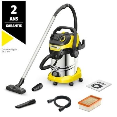KARCHER WD 6 PS V-30/8/35/T våt- och torrdammsugare - 30 L tank i rostfritt stål - 1300W (portabelt eluttag och blåsfunktion)