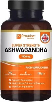 Ashwagandha 1500mg 180 Vegan Tablets | 6 Months’ Supply | Pure & High Strength