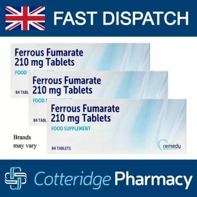 Ferrous 210mg Iron Tablets 3 x 84 Tablets Iron Supplement