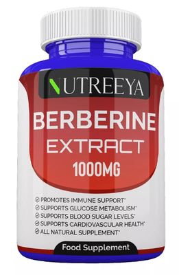 BERBERINE 1000mg HIGH STRENGTH (180 Tablets) BLOOD SUGAR IMMUNE, 6 MONTH SUPPLY
