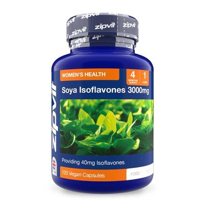 Zipvit Soya Isoflavones 3000mg, High Strength Vegan Support for Well-Being