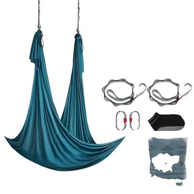 Aerial Yoga Hængekøje & Swing Nylon Stof Full Rigging, 5,5 yards, Grøn