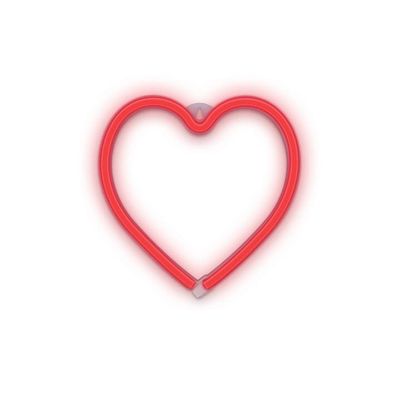 Forever Light Neon LED-lampe HEART batteri + USB FLNEO7, rød