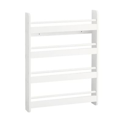 SoBuy Børnestol Pladsbesparende Bogreol med 4 hylder,hvid Længde 60 cm Bredde 12 cm Højde 80 cm KMB08-K-W
