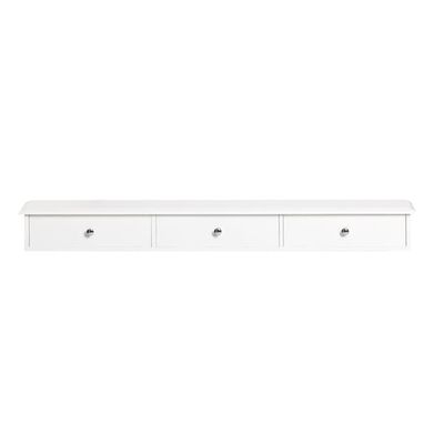 SoBuy Seinähylly 3 laatikolla 94x15x10cm – Eteiseen, olohuoneeseen ja makuuhuoneeseen | Valkoinen FRG43-L-W