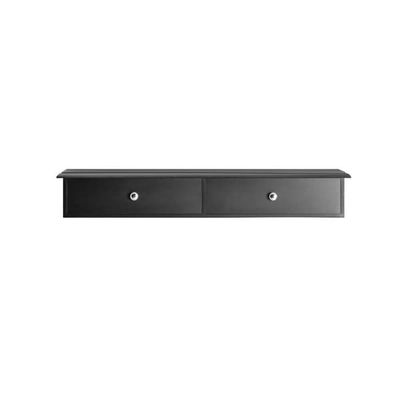 SoBuy Seinähylly 2 laatikolla 64x15x10cm – Eteiseen, olohuoneeseen ja makuuhuoneeseen | Musta FRG43-SCH