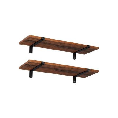 Vägg Hylla, SONGMICS, 60x20x7 cm, Vintage Brun-Svart