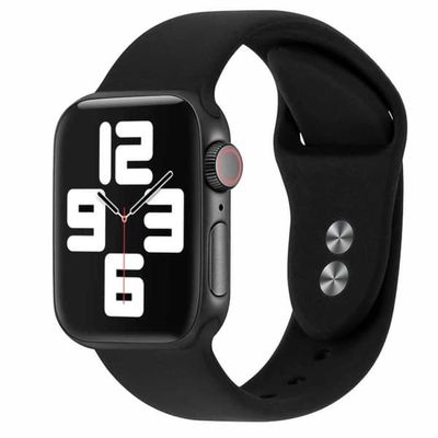 Apple Watch-kompatibel 38/40/41 1-8/Se svart klokkearmbånd silikon