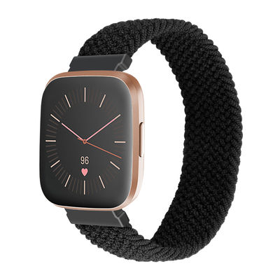 INF Klokkerem Nylon Sort Fitbit Versa/Versa 2 L