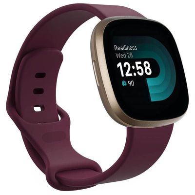 Sport armbånd till Fitbit Versa 4 - Burgunder