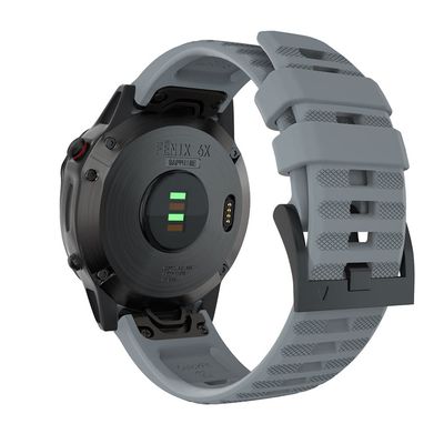 INF Silikon stålplate Snap Watchrem for Garmin Fenix 7X 26mm