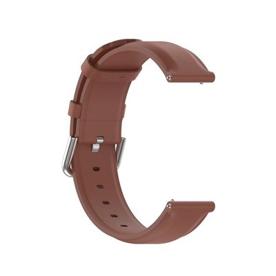 Klokkerem i ekte skinn BrunSamsung Galaxy Watch 3 45 mm/Gear S3 Classic, Frontier, Huawei Watch Buds/GT Runner/GT2 Pro, Xiaomi Watch S1 Pro, Garmin Fo