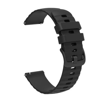 INF Klockarmband silikon Svart 22 mm Samsung Galaxy Watch 3 45 mm/Gear S3 Classic, Huawei watch GT Runner/GT2 Pro, Huami amazfit GTR 3, Garmin Venu 2,