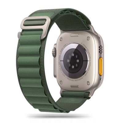 TECH-PROTECT NYLON PRO APPLE WATCH 4 / 5 / 6 / 7 / 8 / 9 / SE / ULTRA 1 / 2 (42 / 44 / 45 / 49 MM) MILITÆRGRØNN