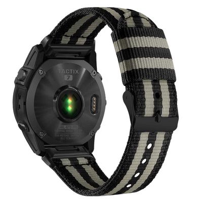 INF 22MM Nylon Canvas hurtigutløser klokkerem for Garmin Fenix 8/7X Pro
