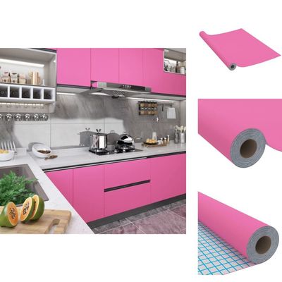 Vinduesfilm - Living selvklæbende folie til møbler 500x90 cm PVC pink højglans