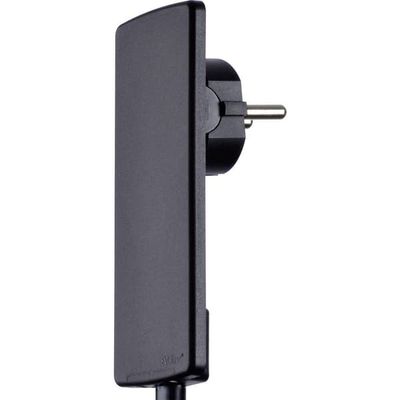 EVOline 1510.0000.0100 Stickpropp flat Plast med urkopplingshjälp 230 V Svart IP20