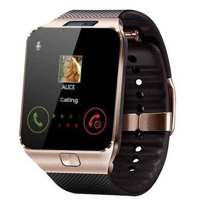 Smart Watch, 2020 Bluetooth Smart Watch Herr Intelligent Digital Sport Smartwatch DZ09 Stegräknare för - Golden Type