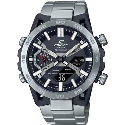Klocka - CASIO - ECB-2000D-1AEF - 51mm - Silver - Bluetooth - Solar - Vattentät 10 barer