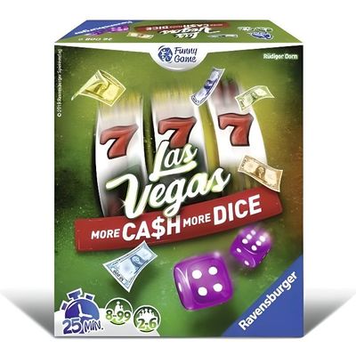 Festspel - RAVENSBURGER - Las Vegas Fler ca$h fler tärningar - 10 tärningar, 6 stora tärningar, 12 biljetter