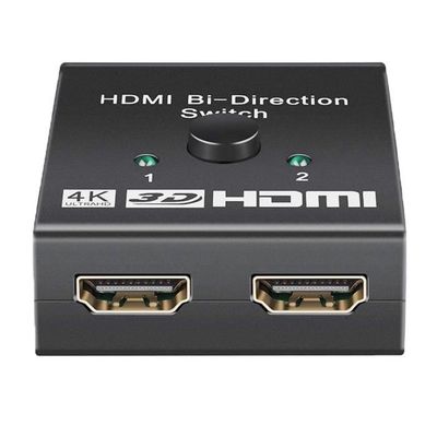 HDMI kaksisuuntainen kytkin, HDMI jakaja 4K, 2x1 tai 1x2 HDMI-kytkin HDTV:lle, DVD:lle, korkealaatuiselle televisiolle ja