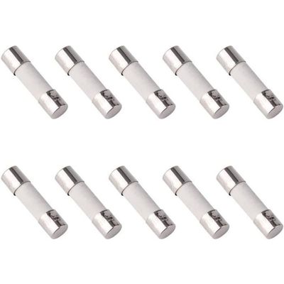 Keramisk Sikring - Sæt af 5 Stykker - 5mm x 20mm - 250V - 5A - Hurtig Smeltning