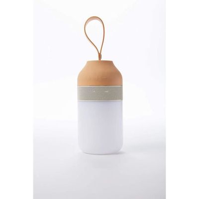 POUT EARS2 Bärbar Utomhus Bluetooth Högtalare med LED-lampa, trådlös, elegant design, vattentålig, "Grab & GO"-design, Kräm- USED