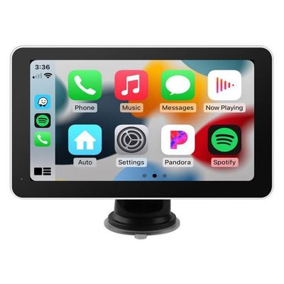 AWESAFE GPS Bil Carplay Trådlös 7'' IPS Skärm silver Carplay Android Auto Bluetooth