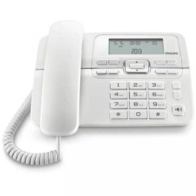 Trådbunden telefon - PHILIPS - M20W/00 - Högtalartelefon - Nummerpresentation - Plug & Play