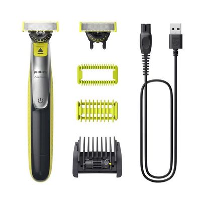 Multifunktionell elektrisk rakapparat - PHILIPS - OneBlade 360 - 360° blad - 5 i 1 kam - Vattentålig