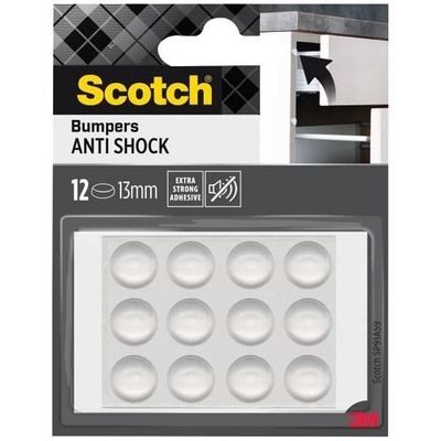 SCOTCH - Klisterstopp - Stötdämpande pad - Ljuddämpande - Ø 12 mm - Transparent - Paket med 12