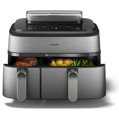 Fritös utan olja Philips Airfryer NA555/00 Serie 5000 dubbelkorg 9L