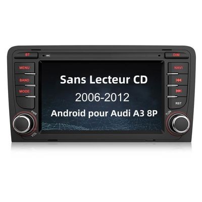 AWESAFE Android 13 bilradio för Audi A3 8P/S3/RS3/Sportback 1Go+32Go med 7'' pekskärm GPS WiFi FM