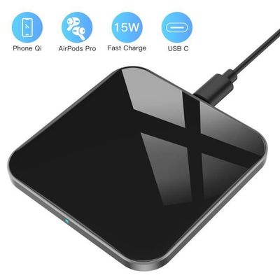 15W snabb trådlös laddare Qi snabbinduktionsladdare 15W/11W/10W/7.5W/5W för iPhone Samsung Huawei AirPods Pro