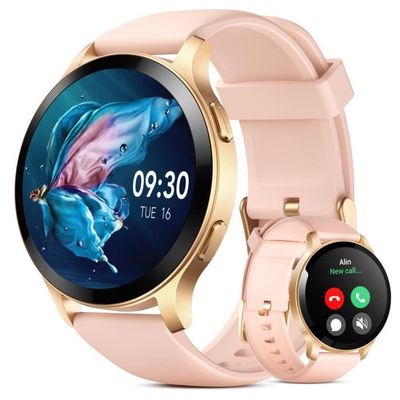Parsonver Smart Watch för kvinnor med samtal, Bluetooth-urtavla, 1,43'' HD Smartwatch Sport med pulsfunktion