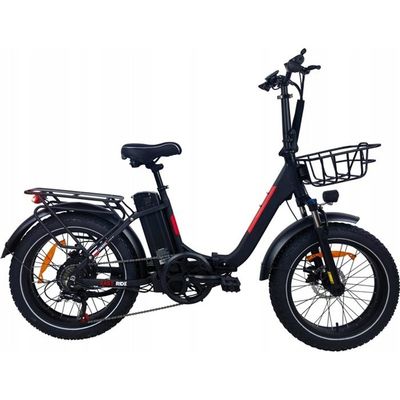 Elcykel DZ-2030 - SHIMANO 7-växlad Fällbar ram aluminiumhjul 20" 500W 48V 13AH 40KM/H svart