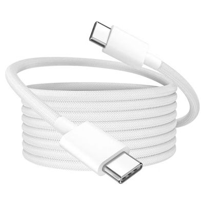 USB-C-kabel 2 m – Hurtiglading 60W, Nylonflettet USB-C til USB-C