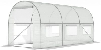 Viking Choice Hobby Drivhus 4.5x2x2m - Holdbart, UV-bestandigt PE-dække, 9m² dyrkningsareal