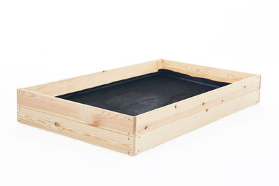 Højbed – Dyrkningskasse – 120x80x18 cm – træ – med jorddækken