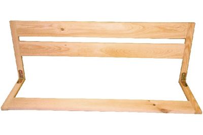 Snygg solid furu vikbar sänggrind för barn - EU-tillverkad, 149x30x40 cm