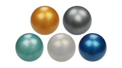 Bollhavsbollar 300 stycken 7cm, guld, silver, transparent, turkos, ljusblå