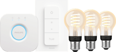 Philips Hue Filament White Ambiance Standaard 3-Pack Startpakket