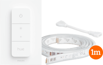 Philips Hue Lightstrip Plus White & Color 1m uitbreiding + Draadloze dimmer