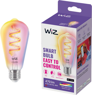 WiZ Edison Filament lamp- Gekleurd en wit licht - E27