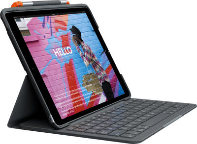 Logitech Slim Folio Apple iPad (2021/2020) Toetsenbord Hoes QWERTY