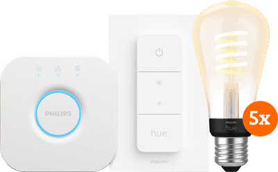 Philips Hue Filament White Ambiance Edison 5-Pack Startpakke